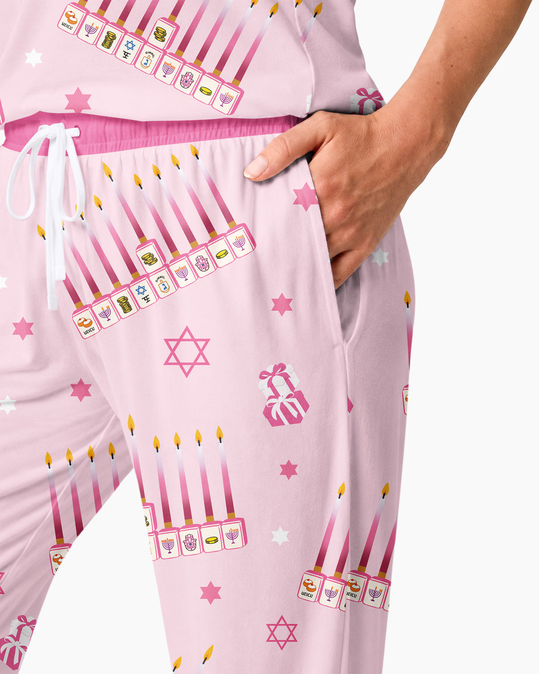 Jewish Mahjong Family Matching  Bamboo Women Pajama Set