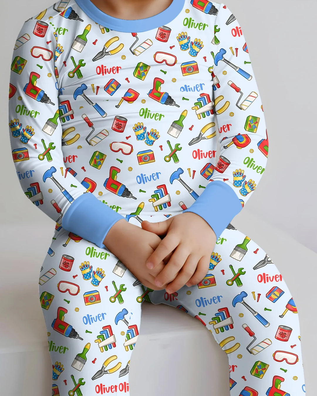 Zweiteiliges Langarm-Pyjama-Set mit Sommerfrüchten