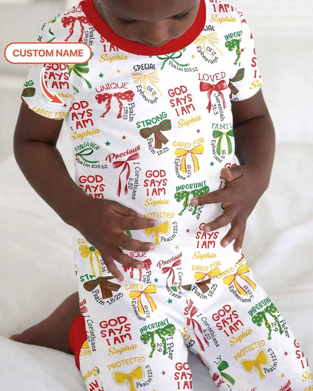 Zweiteiliges, kurzärmliges Pyjama-Set mit Marienkäfern