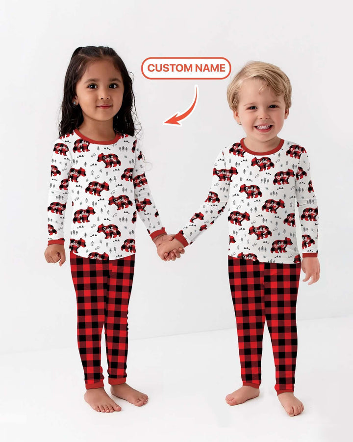Zweiteiliges Langarm-Pyjama-Set mit Sommerfrüchten