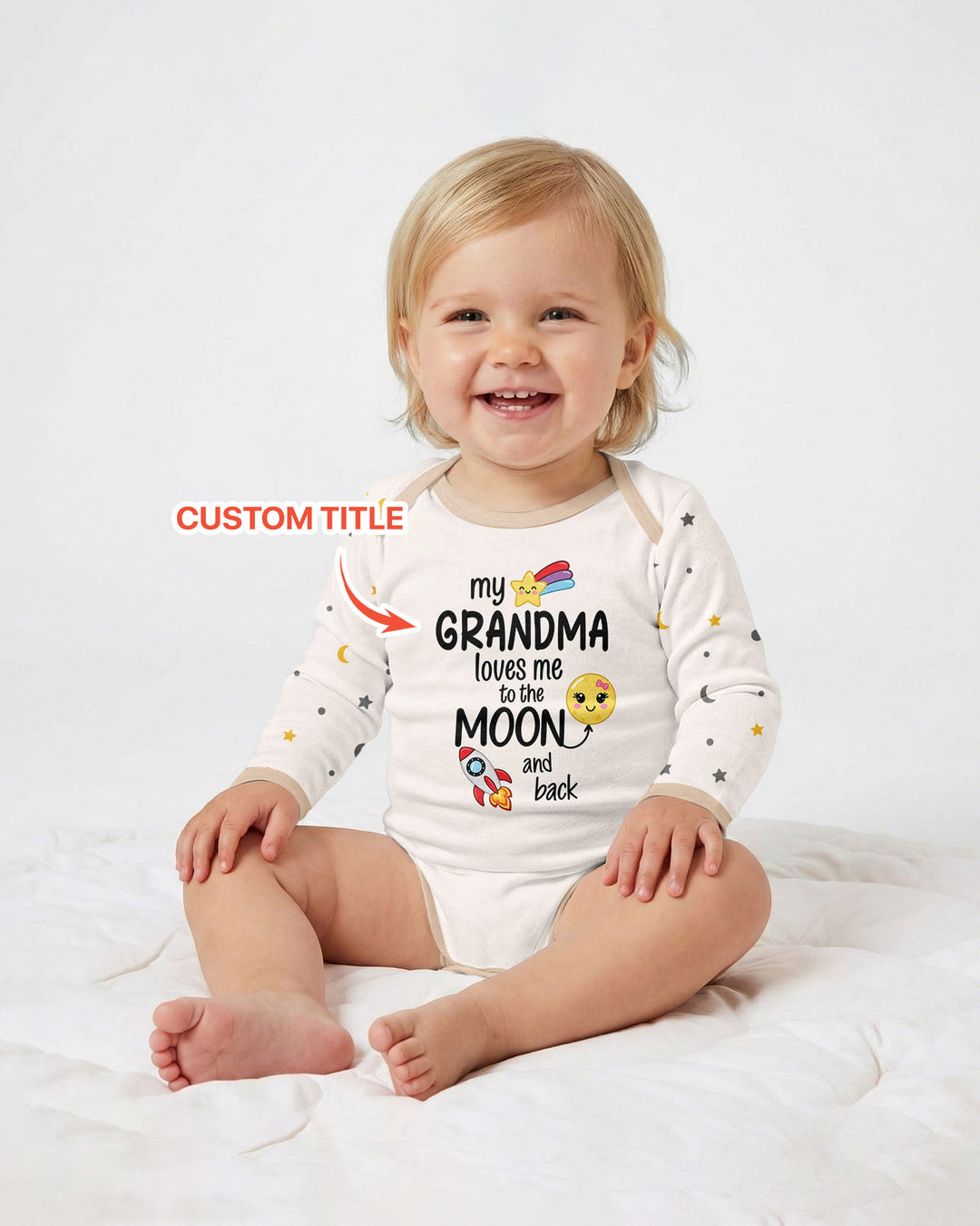 My Grandma Loves Me To The Moon And Back Bamboo Bodysuit