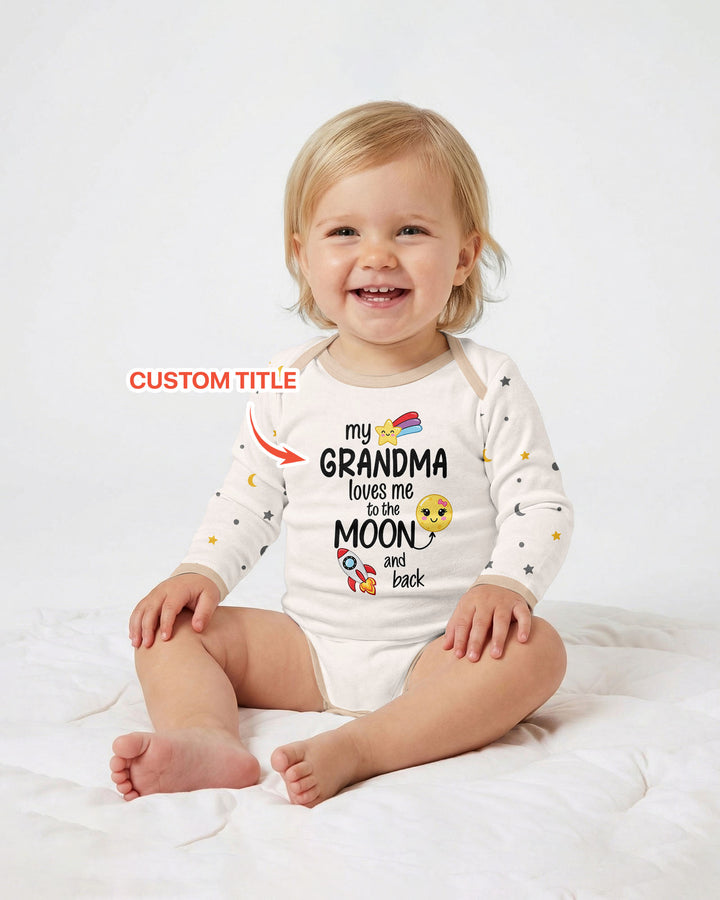 My Grandma Loves Me To The Moon And Back Bamboo Bodysuit