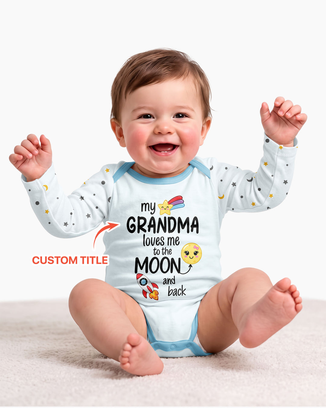 My Grandma Loves Me To The Moon And Back Bamboo Bodysuit
