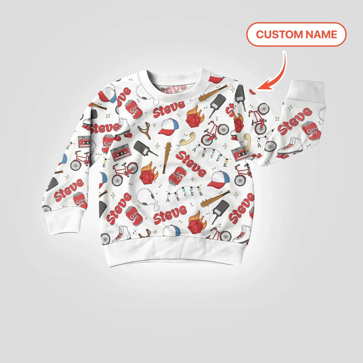 Personalisiertes Kinder-Abenteuer-Bambus-Rundhals-Sweatshirt