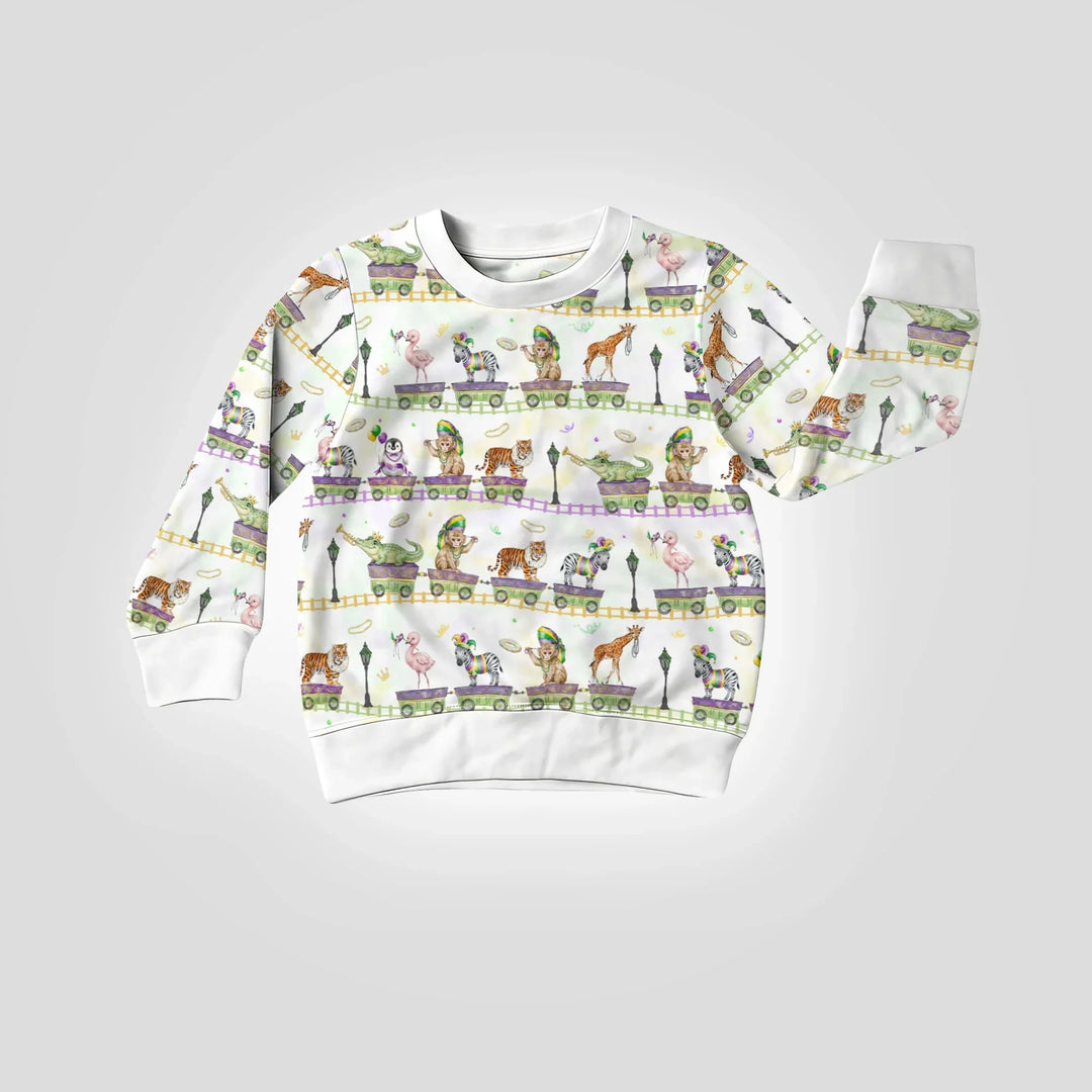 Mardi Gras Dschungelkrewe Bambus Rundhals-Sweatshirt