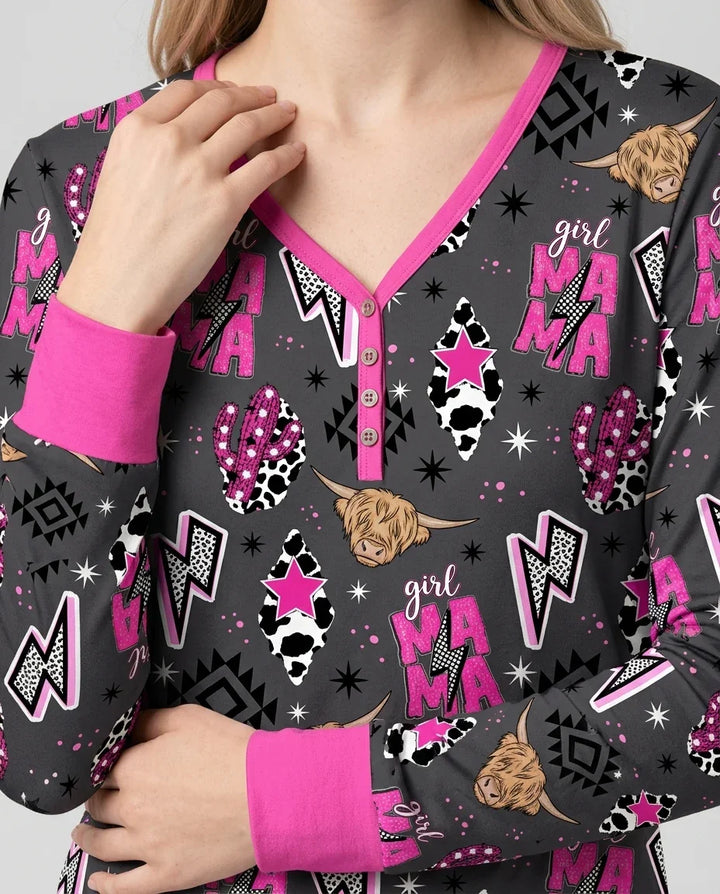 Western Mama & Me passendes Pyjama-Set für Damen aus Bambus