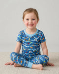 Blue Sail La Vie Family Matching Bamboo Two Piece Short Sleeve Pajama Set