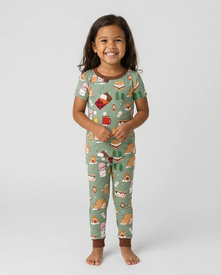 Zweiteiliges, kurzärmliges Pyjama-Set mit Marienkäfern