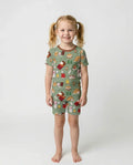 Template Zweiteiliges Pyjama-Set mit kurzen Ärmeln und Shorts
