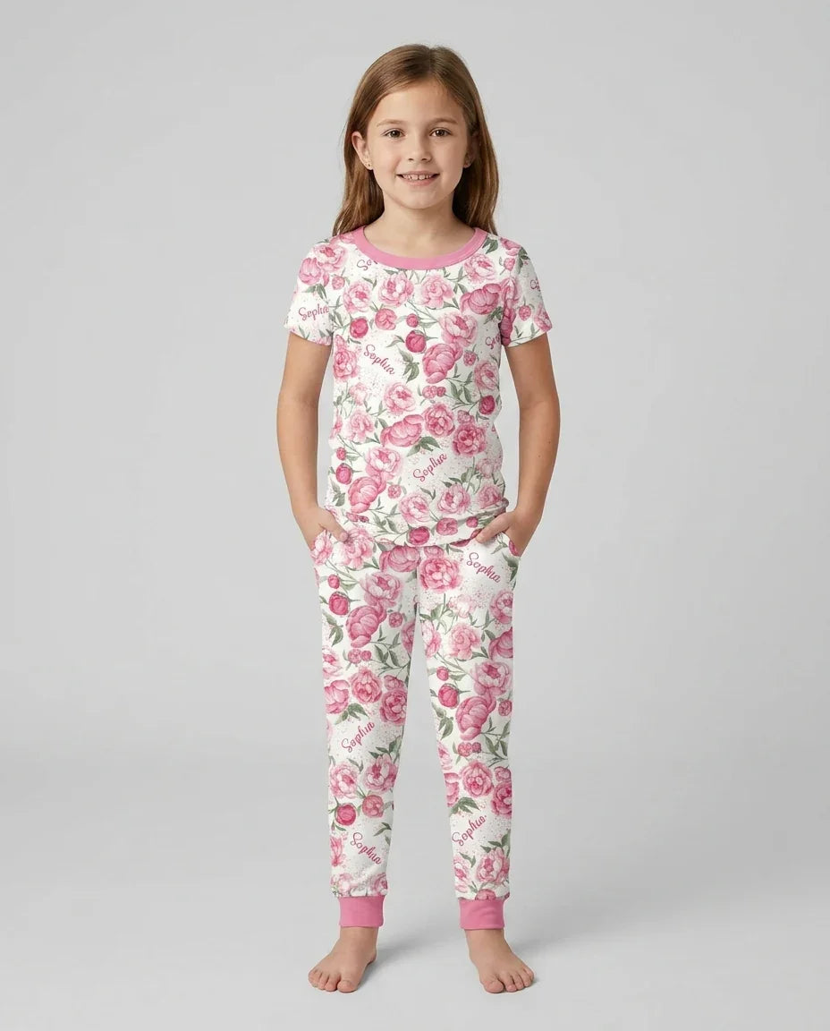 Zweiteiliges, kurzärmliges Pyjama-Set mit Marienkäfern