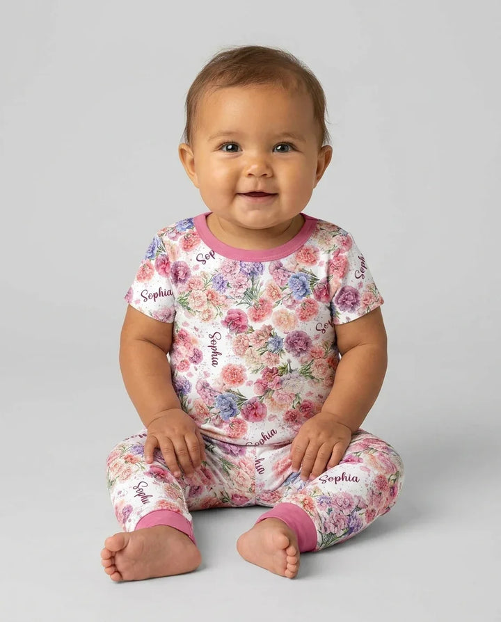 Zweiteiliges, kurzärmliges Pyjama-Set mit Marienkäfern