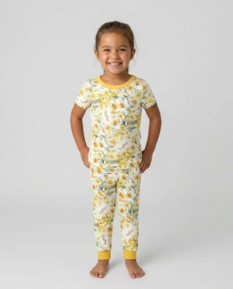 Zweiteiliges, kurzärmliges Pyjama-Set mit Marienkäfern