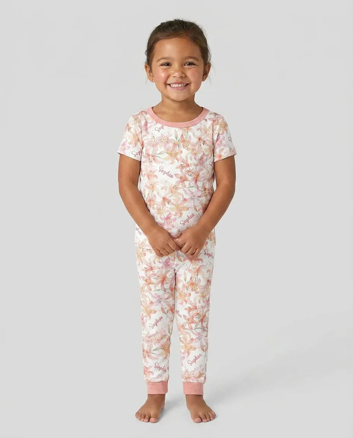 Zweiteiliges, kurzärmliges Pyjama-Set mit Marienkäfern