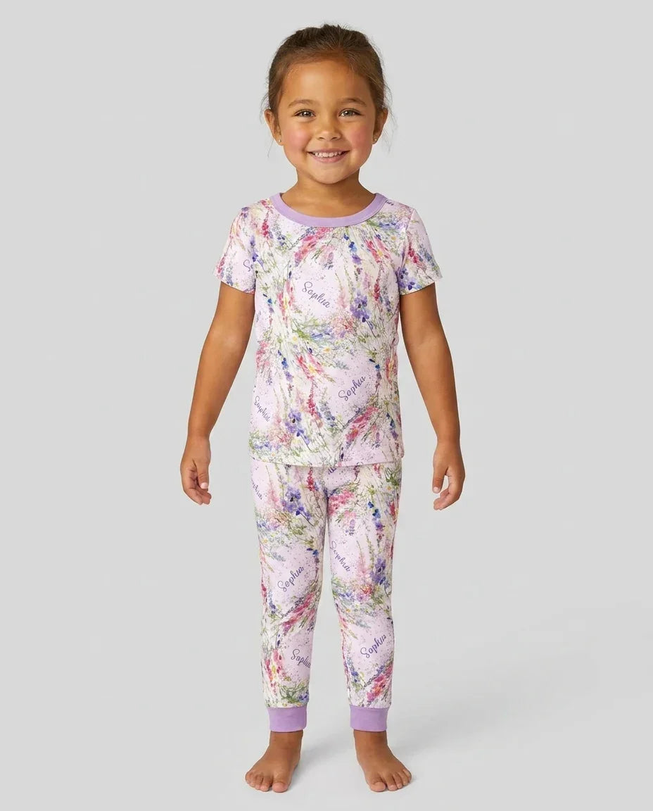 Zweiteiliges, kurzärmliges Pyjama-Set mit Marienkäfern