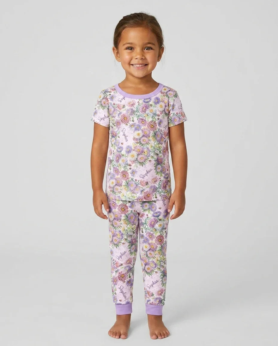 Zweiteiliges, kurzärmliges Pyjama-Set mit Marienkäfern