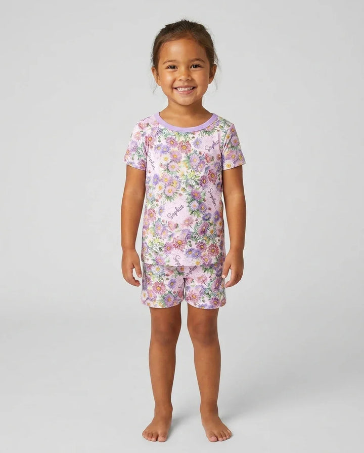 Zweiteiliges Pyjama-Set mit kurzen Ärmeln und Shorts im Sommer-Design