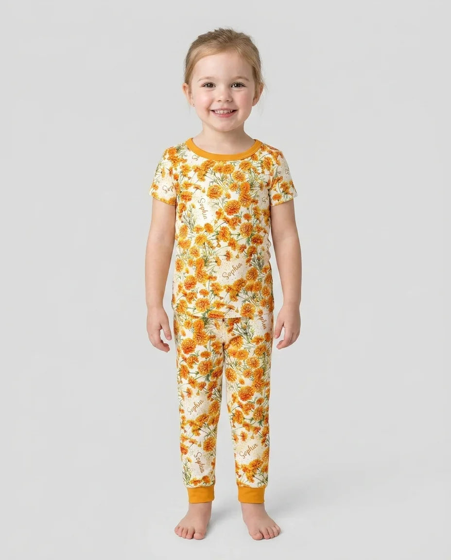 Zweiteiliges, kurzärmliges Pyjama-Set mit Marienkäfern