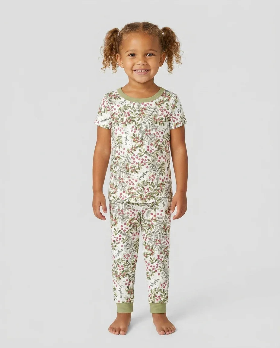 Zweiteiliges, kurzärmliges Pyjama-Set mit Marienkäfern