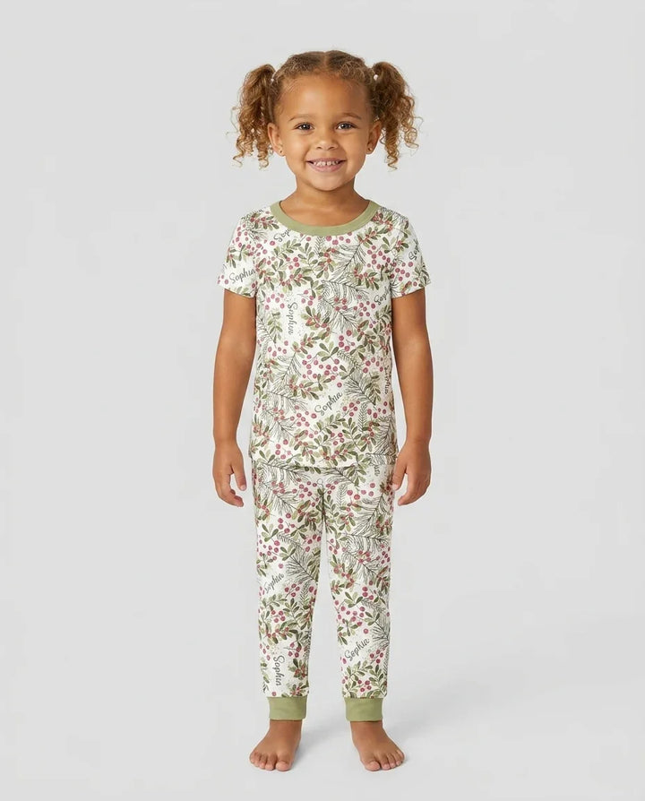 Zweiteiliges, kurzärmliges Pyjama-Set mit Marienkäfern