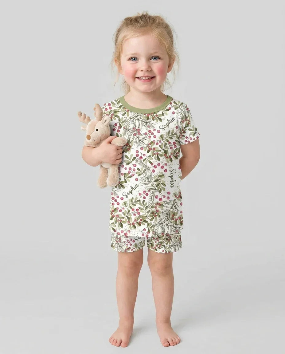 Zweiteiliges Pyjama-Set mit kurzen Ärmeln und Shorts im Sommer-Design