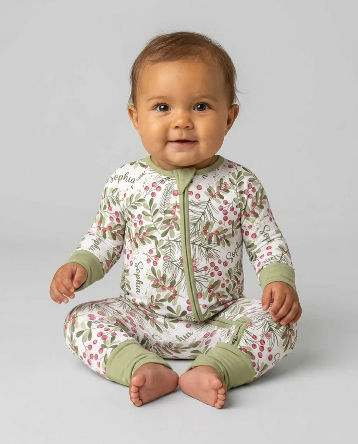 Custom Name Birth Month Flowers Bamboo Convertible Zippy