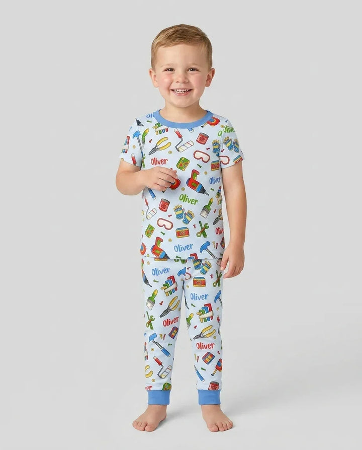 Zweiteiliges, kurzärmliges Pyjama-Set mit Marienkäfern