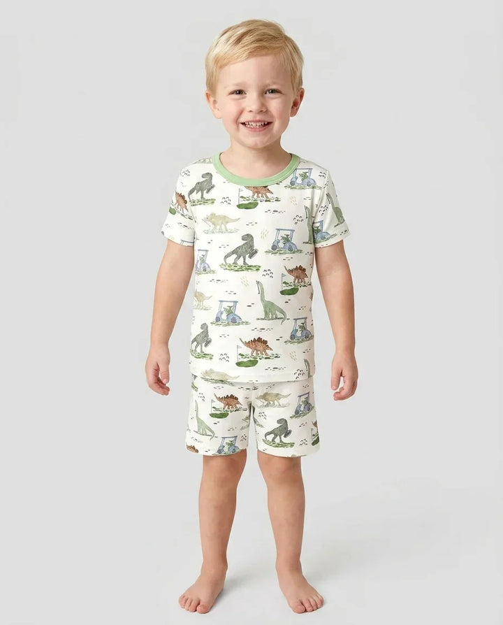 Template Zweiteiliges Pyjama-Set mit kurzen Ärmeln und Shorts