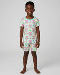 Template Zweiteiliges Pyjama-Set mit kurzen Ärmeln und Shorts
