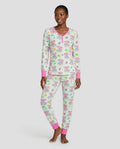 Turtley Over It Passender Familien-Bambus-Damen-Pyjama-Set