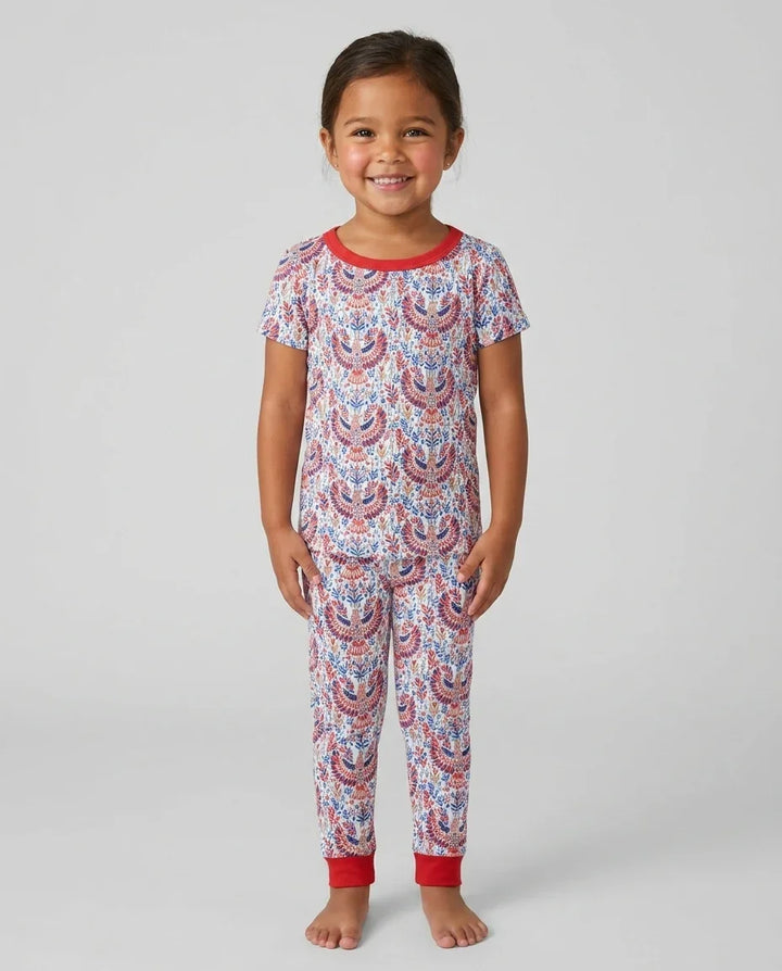 Zweiteiliges, kurzärmliges Pyjama-Set mit Marienkäfern