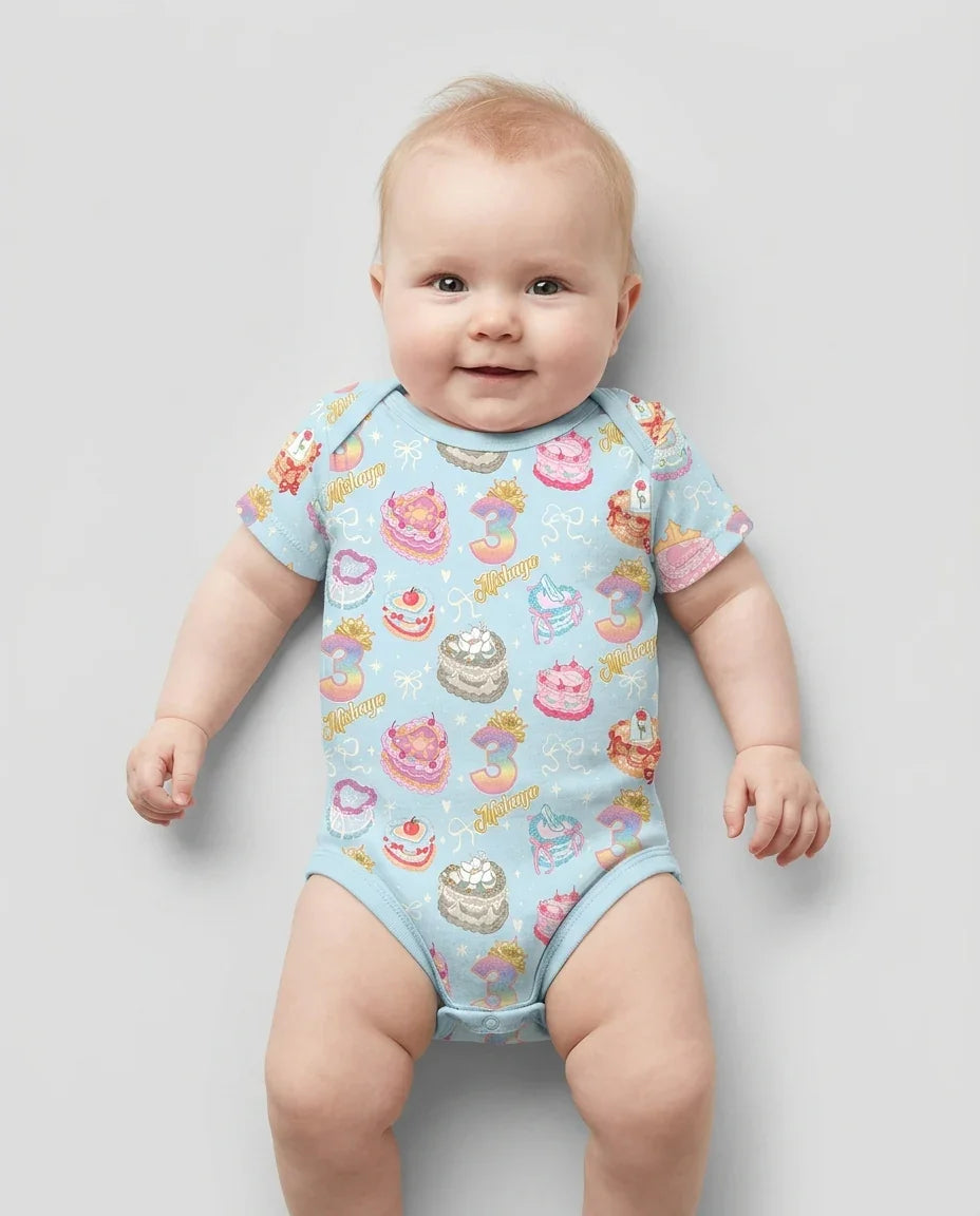 Custom Princess Baby Birthday Bamboo Bodysuit