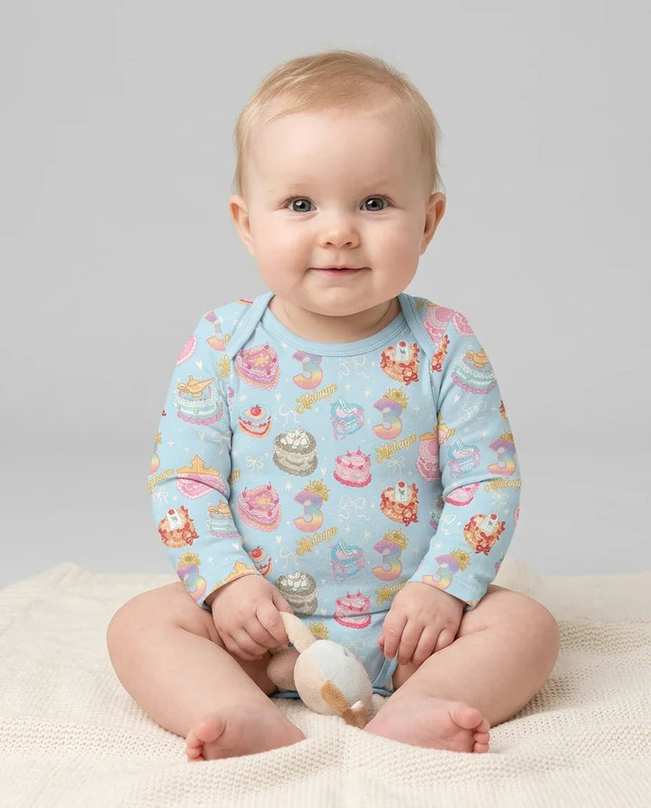 Custom Princess Baby Birthday Bamboo Bodysuit