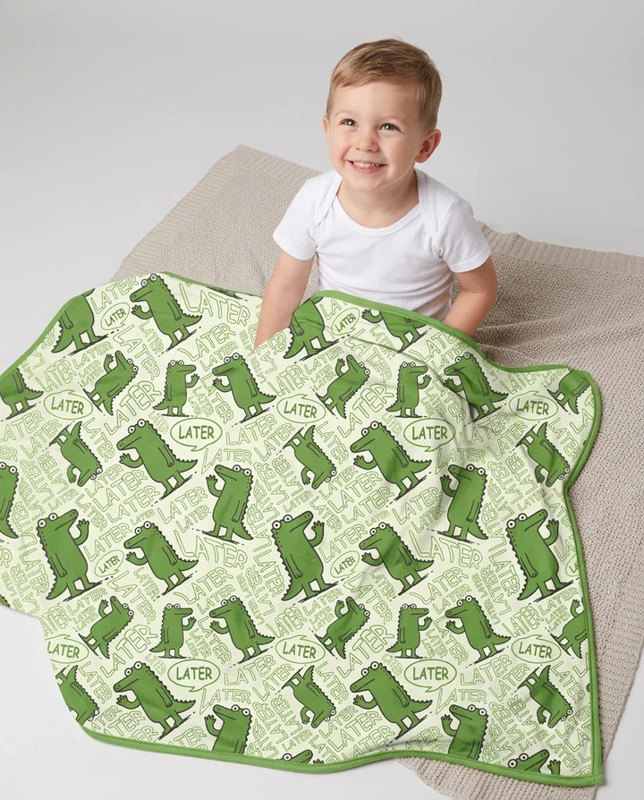 See you later, alligator! Bamboo Blanket