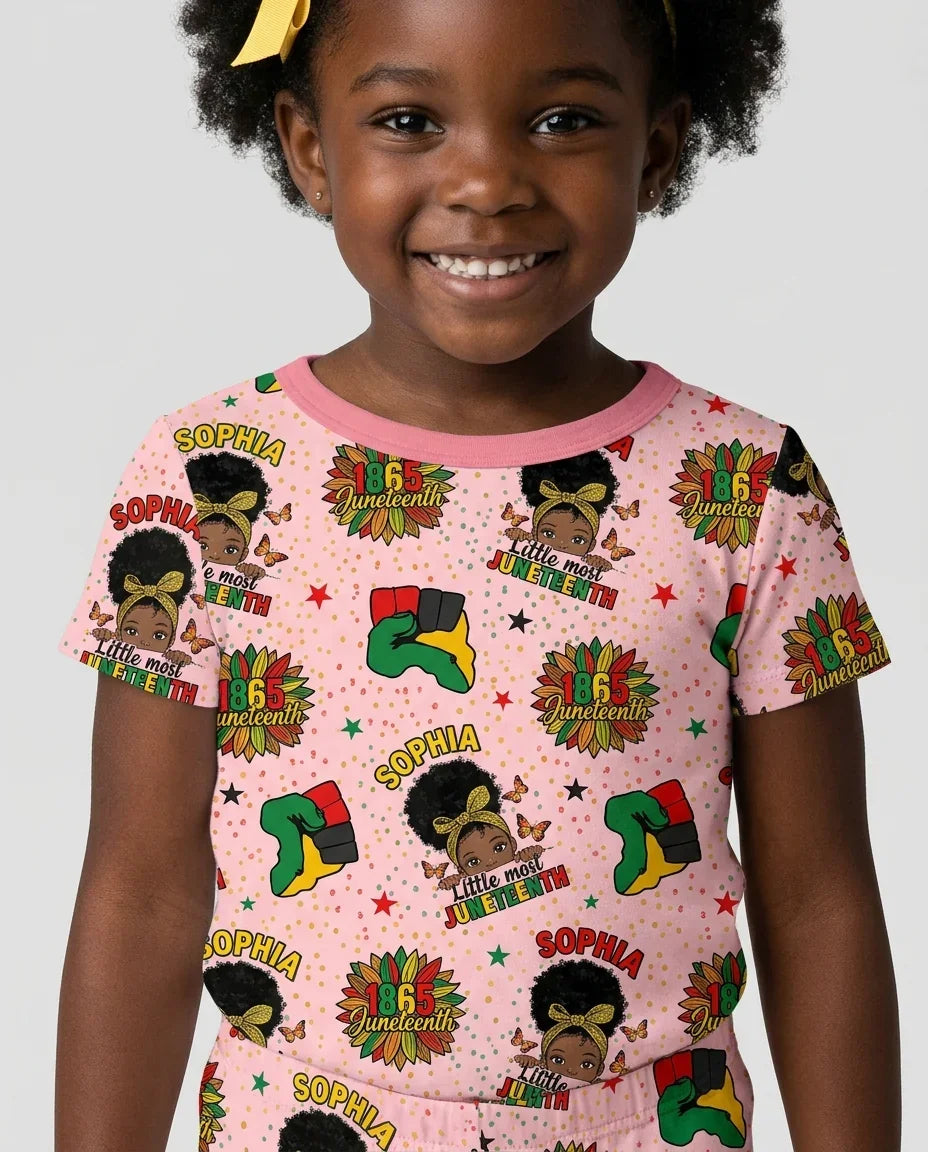 Zweiteiliges, kurzärmliges Pyjama-Set mit Marienkäfern