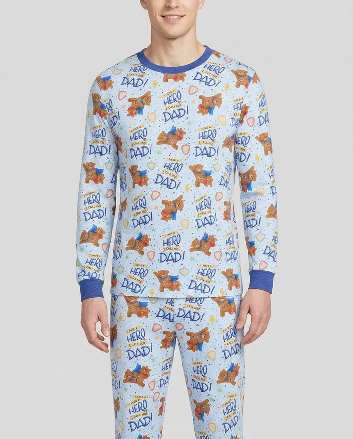 I Have A Hero Daddy & Me Matching Bamboo Men's Pajama Set
