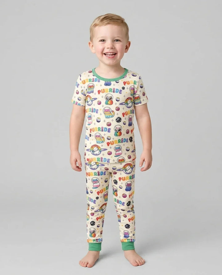 Zweiteiliges, kurzärmliges Pyjama-Set mit Marienkäfern