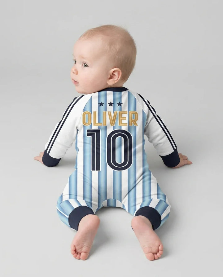 Gerippte Babykleidung mit individuellem Foto - Weich &amp; Skizzenhaft