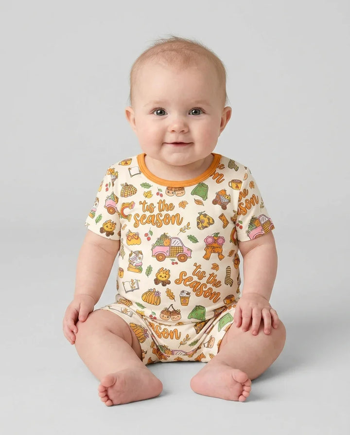 'Tis The Season Bamboo Two Piece Short Sleeve Shorts Pajama Set
