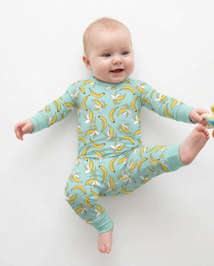 Strampler mit Reißverschluss „Bananas Bamboo Crescent“
