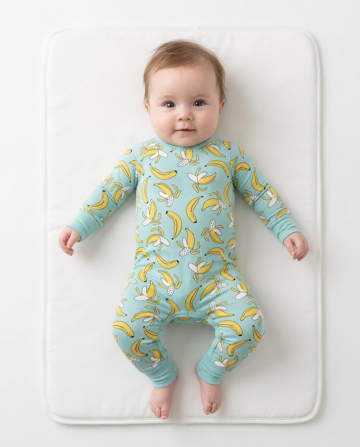 Strampler mit Reißverschluss „Bananas Bamboo Crescent“