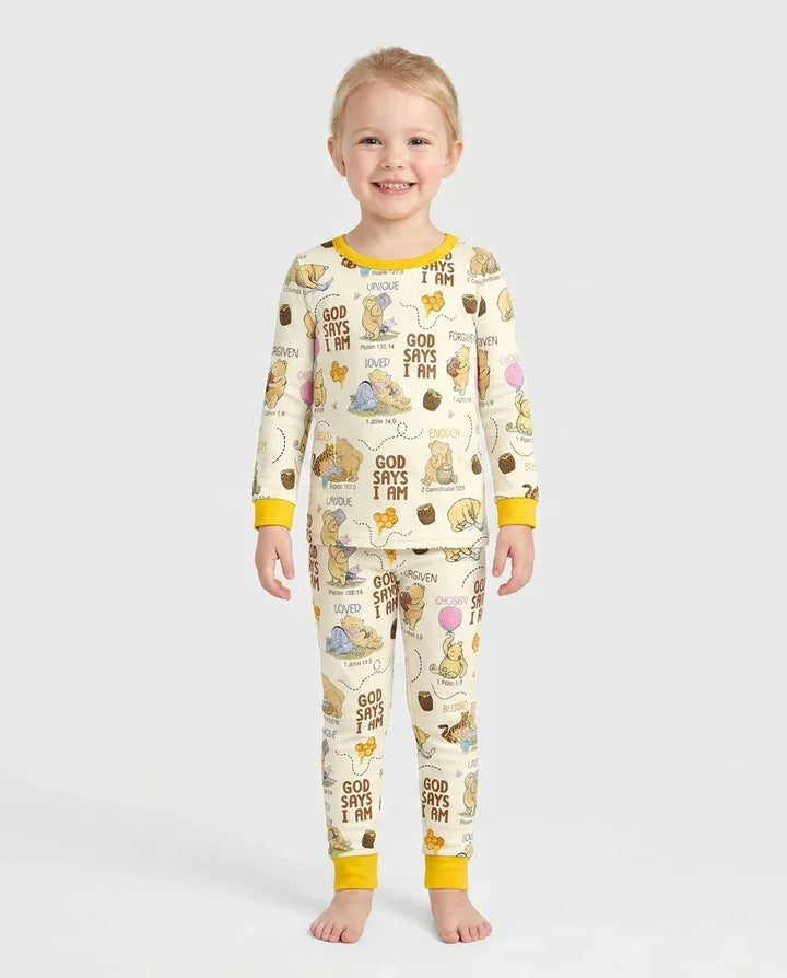 Zweiteiliges Langarm-Pyjama-Set mit Sommerfrüchten