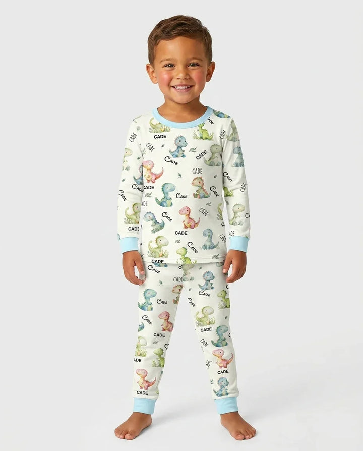 Zweiteiliges Langarm-Pyjama-Set mit Sommerfrüchten