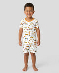 Construction Bamboo Two Piece Short Sleeve Shorts Pajama Set
