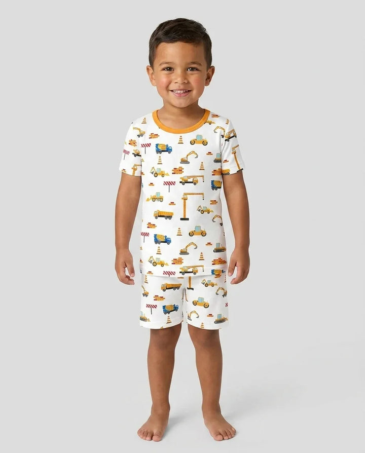 Konstruktion Bambus Zweiteiliger Kurzarm-Shorts-Pyjama-Set
