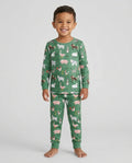 Green Farm Animals Bamboo Two Piece Pajama Set