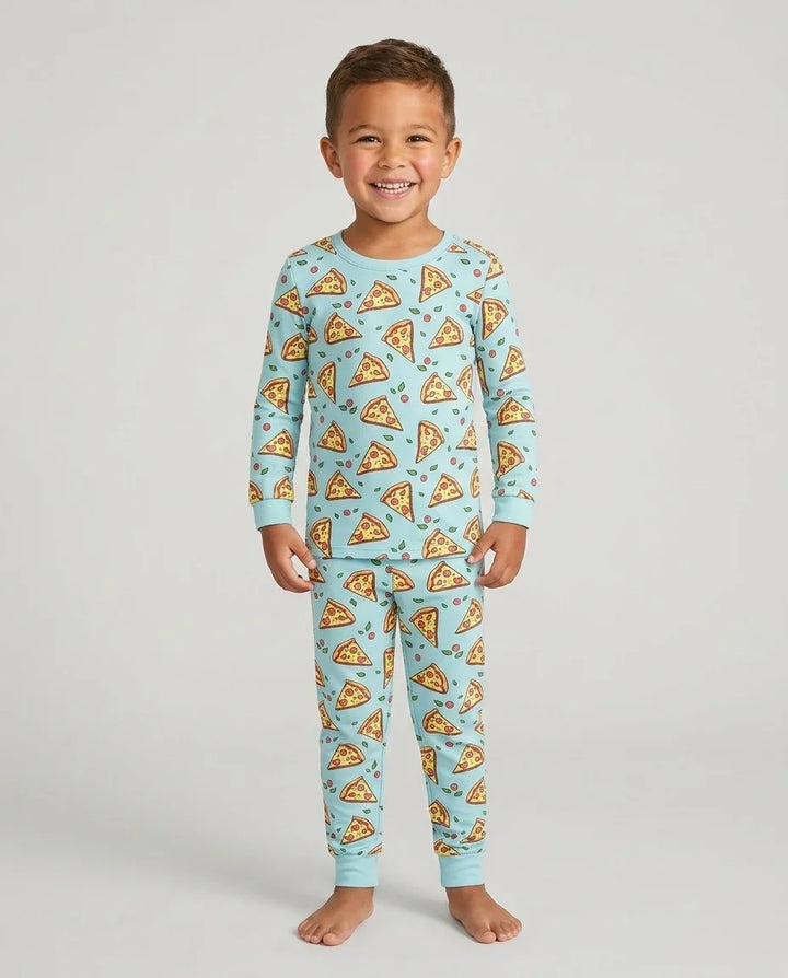 Pizza Doodle Bamboo Two Piece Pajama Set