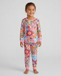 Regenbogenblüten Bambus Zweiteiliger Pyjama