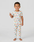 Airplanes And Helicopters Bamboo Two Piece Short Sleeve Pajama Set