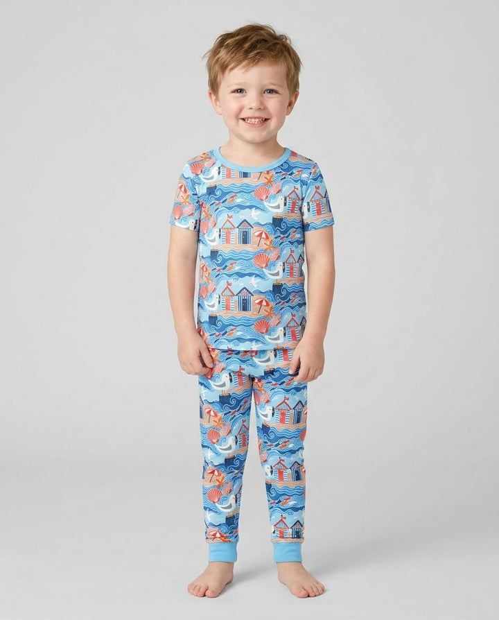 Zweiteiliges, kurzärmliges Pyjama-Set mit Marienkäfern