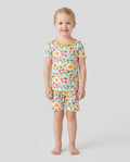 Summer Sunshine Bamboo Two Piece Short Sleeve Shorts Pajama Set